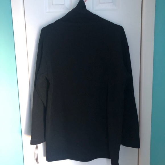 Oversized black high neck tunic - Picture 2 of 3